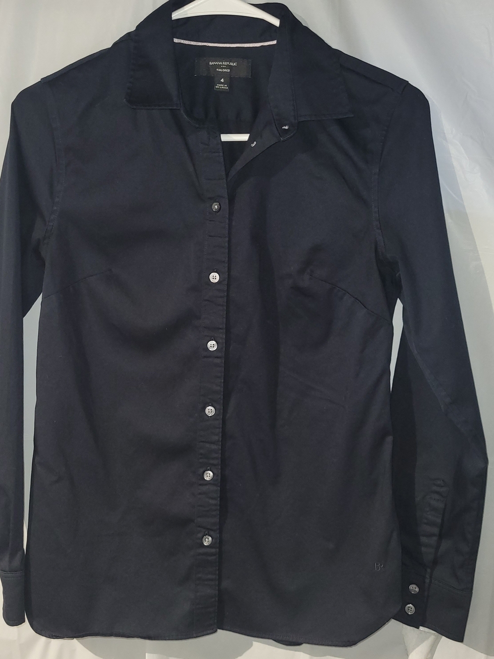 Banana Republic Black Women's Button-Up Blouse Size 4